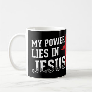 Caneca De Café Meu Poder Está Em Jesus Cruzando Deus A Camisa Cri