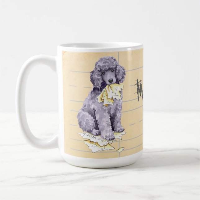 Caneca De Café Meu Poodle Comeu Meu Trabalho De Casa (Esquerda)