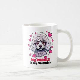 Caneca De Café Meu Poodle é meu namorado fofo e engraçado Cachorr
