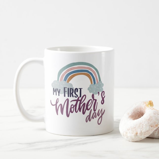Caneca De Café Meu primeiro Dia de as mães (Com Donut)