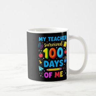 Caneca De Café Meu professor sobreviveu a 100 dias de mim alunos