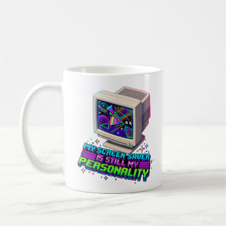 Caneca De Café Meu Protetor de Tela Era Minha Personalidade – 90s