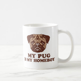 Caneca De Café Meu Pug é meu Ficar em casa