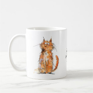 Caneca De Café Meu Rosto de Tarde de Sexta-Feira Gato Humor no Lo