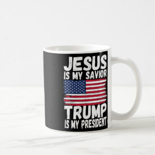 Caneca De Café Meu Salvador Trump É Meu Presente Republicano Pres