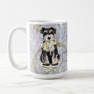 Caneca De Café Meu Schnauzer diminuto comeu meu plano de aula