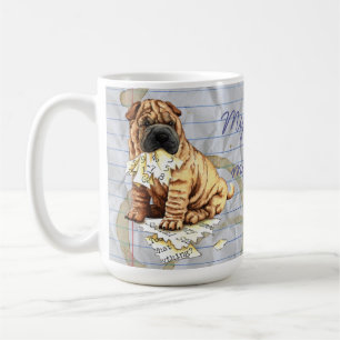 Caneca De Café Meu Shar-Pei Comeu Meu Plano De Lição