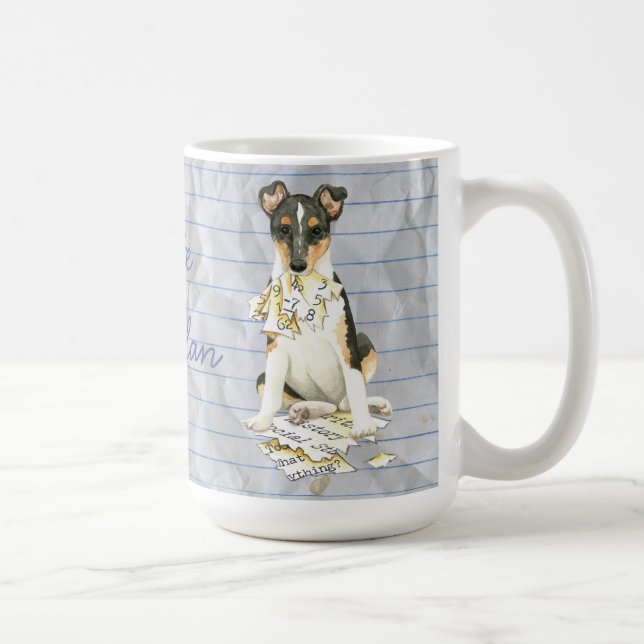 Caneca De Café Meu Suave Collie Comeu Meu Plano De Lição (Direita)