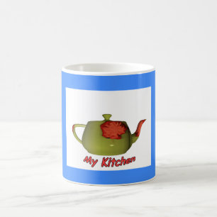 CANECA DE CAFÉ MEU TEAPOIO DE COZINHA EM AZUL