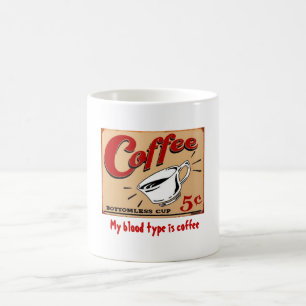 Caneca De Café Meu tipo de sangue é café!