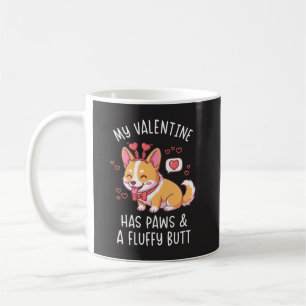 Caneca De Café Meu Valentim Tem Patas e um Bumbum Fofo Corgi Fofo