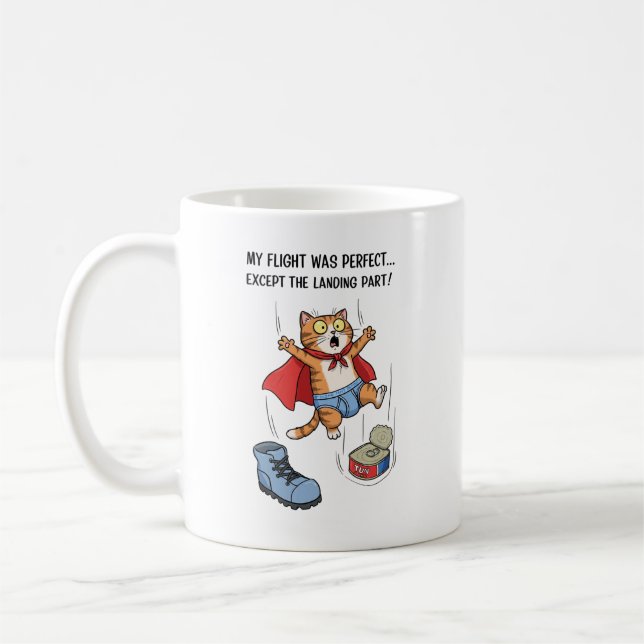 Caneca De Café Meu voo era perfeito... exceto a parte de pouso! (Esquerda)