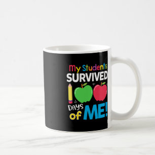 Caneca De Café Meus alunos sobreviveram 100 dias de mim 100º Dia