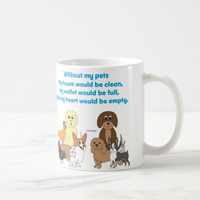 Caneca De Café Meus animais de estimação (Direita)