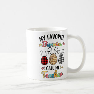 Caneca De Café Meus Coelhinhos Favoritos Me Chamam de Professora 