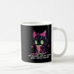 Caneca De Café Meus Desejos São Meus E Eu Tenho O Gato-Chave Da E
