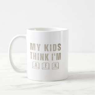 Caneca De Café Meus Filhos Acham que Estou AFK Piada de Pai Gamer