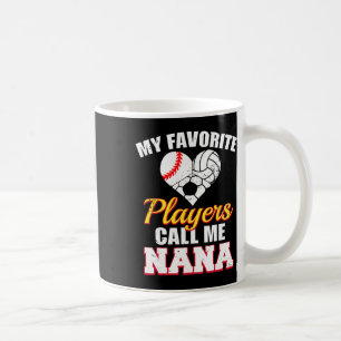 Caneca De Café Meus Jogadores Favoritos Beisebol Volei Futebol Na