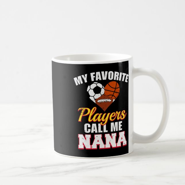 Caneca De Café Meus Jogadores Favoritos Futebol Basquetebol Futeb (Direita)