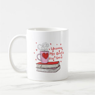 Caneca De Café meus livros são apimentados / livros amam presente