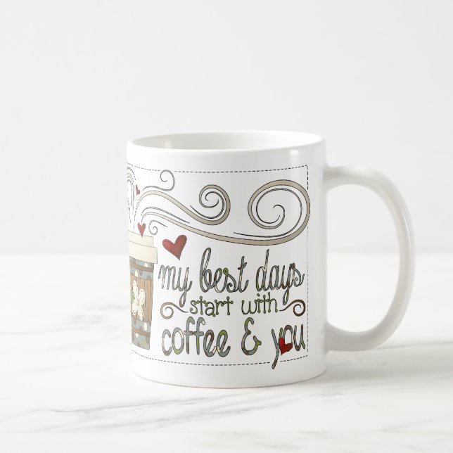 Caneca De Café Meus melhores dias começam com café e você canta (Direita)