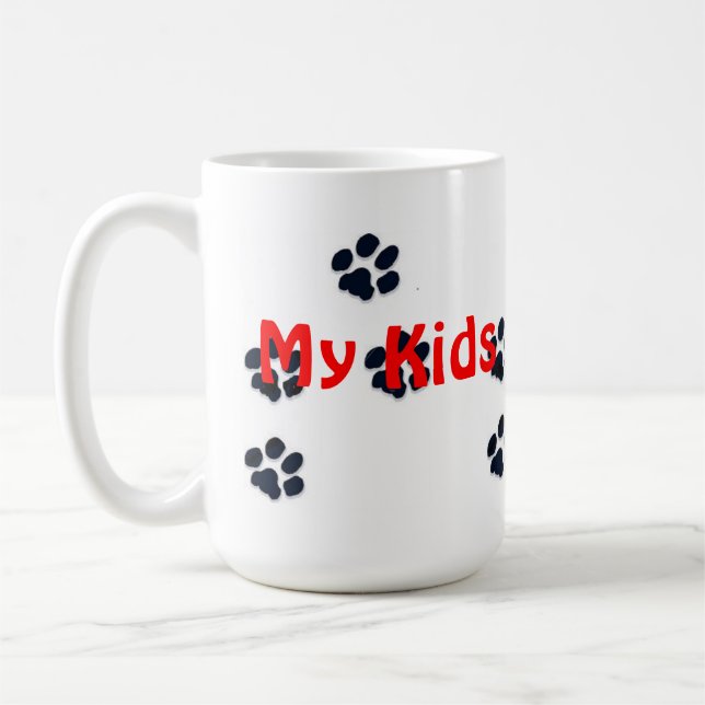 Caneca De Café Meus miúdos têm as patas (Esquerda)
