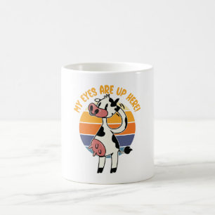 Caneca De Café Meus Olhos Estão Aqui! - Gráfico Engraçado de Úber