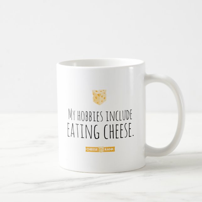 Caneca De Café Meus passatempos incluem comer o queijo (Direita)