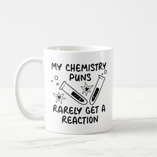 Caneca De Café Meus Peitos De Química Raramente Têm Reação (Esquerda)