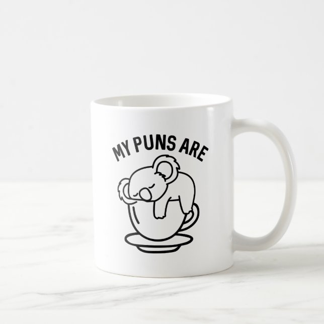 Caneca De Café Meus Peitos São Koala Tea (Direita)