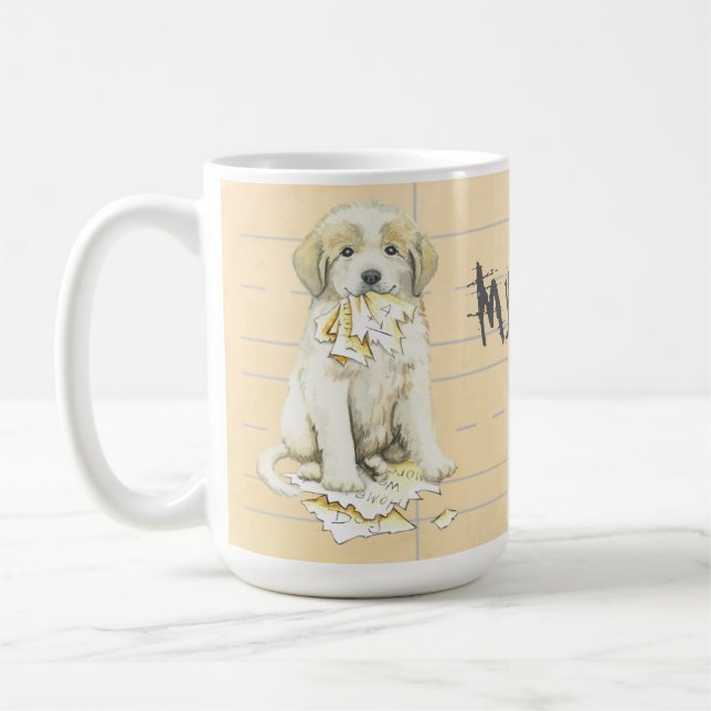 Caneca De Café Meus Pirinéus Excelentes Comeram Meu Trabalho De C (Esquerda)