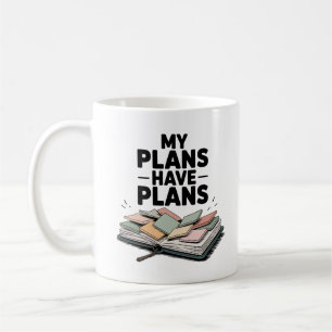 Caneca De Café Meus Planos Têm Caos Relacionáveis do Planejador