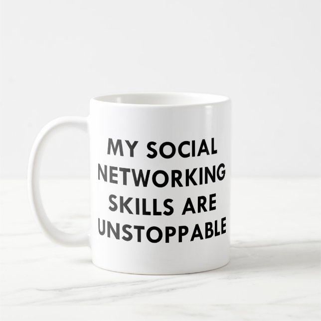 Caneca De Café Meus trabalhos em rede sociais (Esquerda)