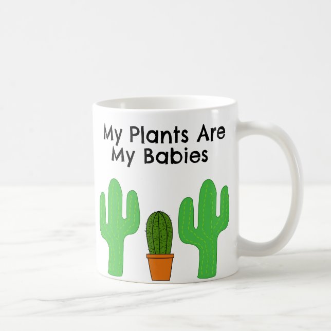 Caneca De Café Meus Vegetais São Meus Bebês - Plante Mãe (Direita)