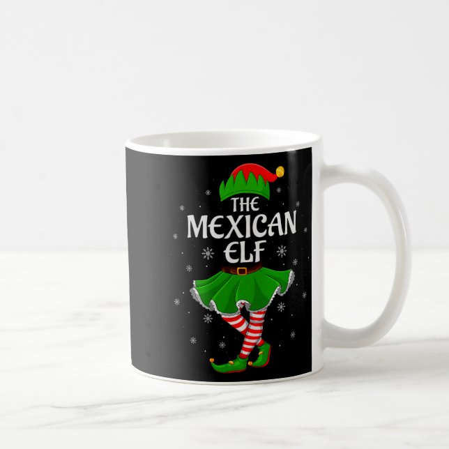 Caneca De Café Mexican Elf Christmas Family Girls Women Elf Squad (Direita)