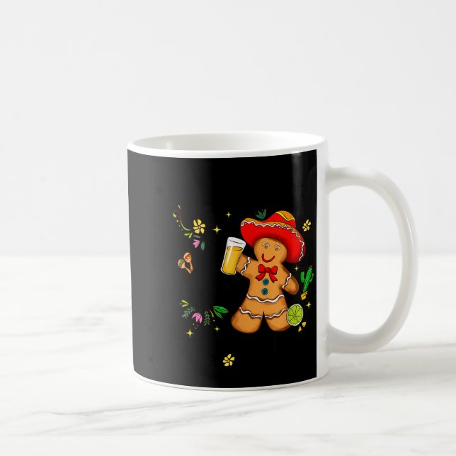 Caneca De Café Mexican Gingerbread Christmas Arriba Abajo Al Cent (Direita)