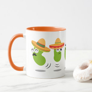 Caneca de café mexicana bonito dos feijões de