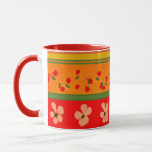 Caneca de Café Mexicana Colorida Design Original