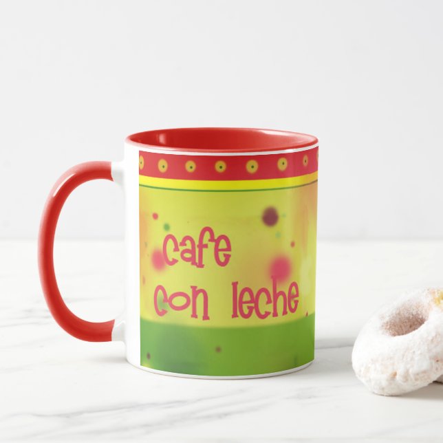 Caneca de Café Mexicana Colorida Design Original (Com Donut)