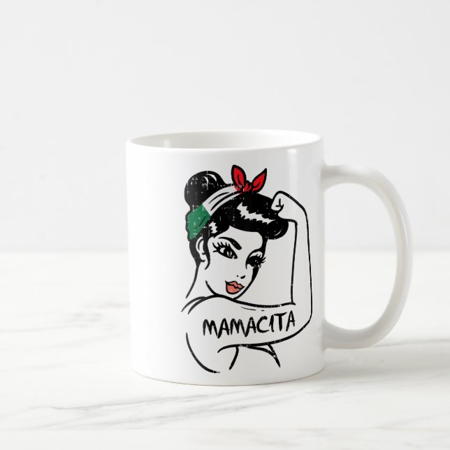 Caneca De Café Mexicana indecisa Mulher Rosie Mamacita Cinco De (Direita)