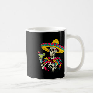 Caneca De Café Mexicano Esqueleto Sombrero Cinco De Mayo Mexicano
