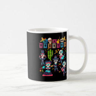 Caneca De Café Mexicano Papel Picado Banner - bonito Dia De Los M
