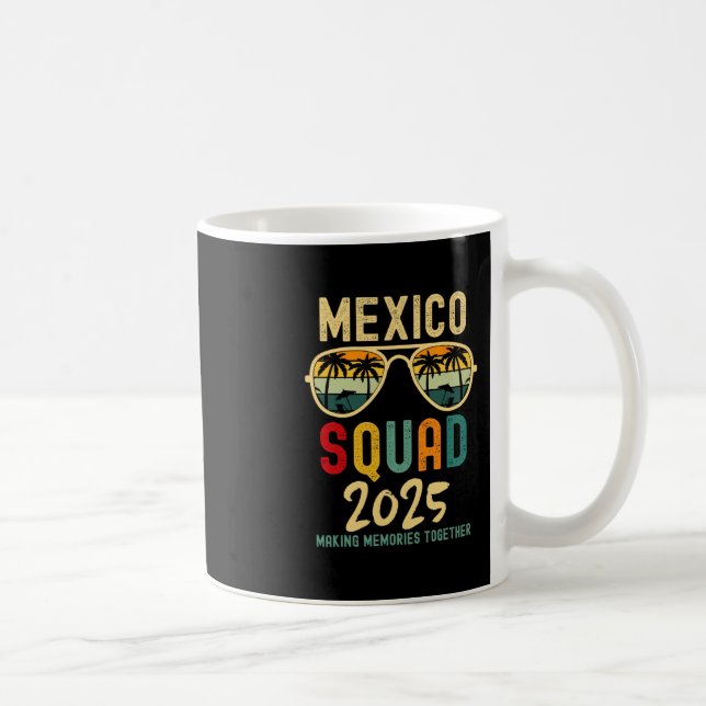 Caneca De Café Mexico 2025 Squad Tropical Beach Family Vacation M (Direita)
