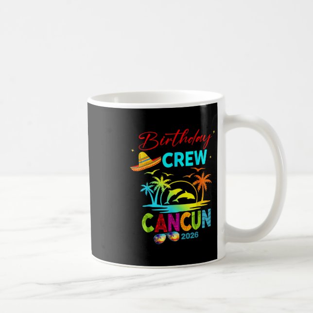 Caneca De Café Mexico Cancun Birthday Boy Trip Vacation 2026 Matc (Direita)