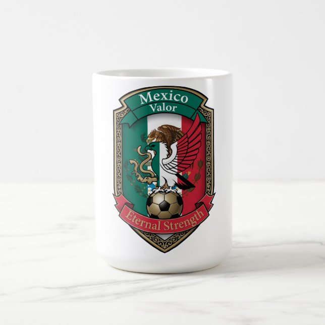 Caneca De Café Mexico Eagle Ascent, Mexican Flag Gift (Centro)