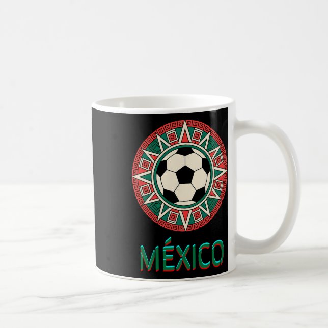 Caneca De Café México Futebol Aztec Sol Mandala Footll  (Direita)