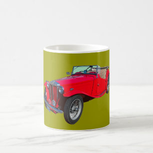 Caneca De Café MG vermelho Sportscar antigo convertível