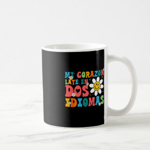 Caneca De Café Mi Corazon Atrasado En Dos Idiomas De Volta À Esco
