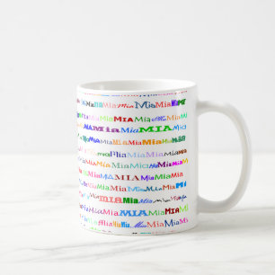 Caneca De Café Mia Design de texto II