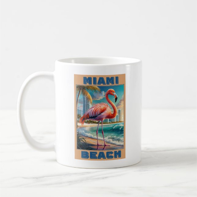 Caneca De Café Miami Beach Flórida (Esquerda)